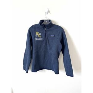 Patagonia Quinnapiac School of Medicine Fleece Quarter Zip Jacket Blue Size M